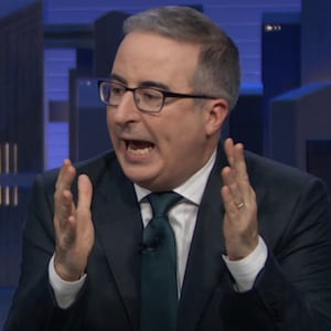 John Oliver comments on Donald Trump's hand make-up.