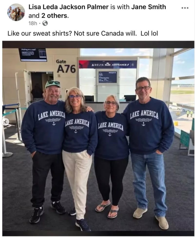 Jane Smith's AI-altered Facebook post.