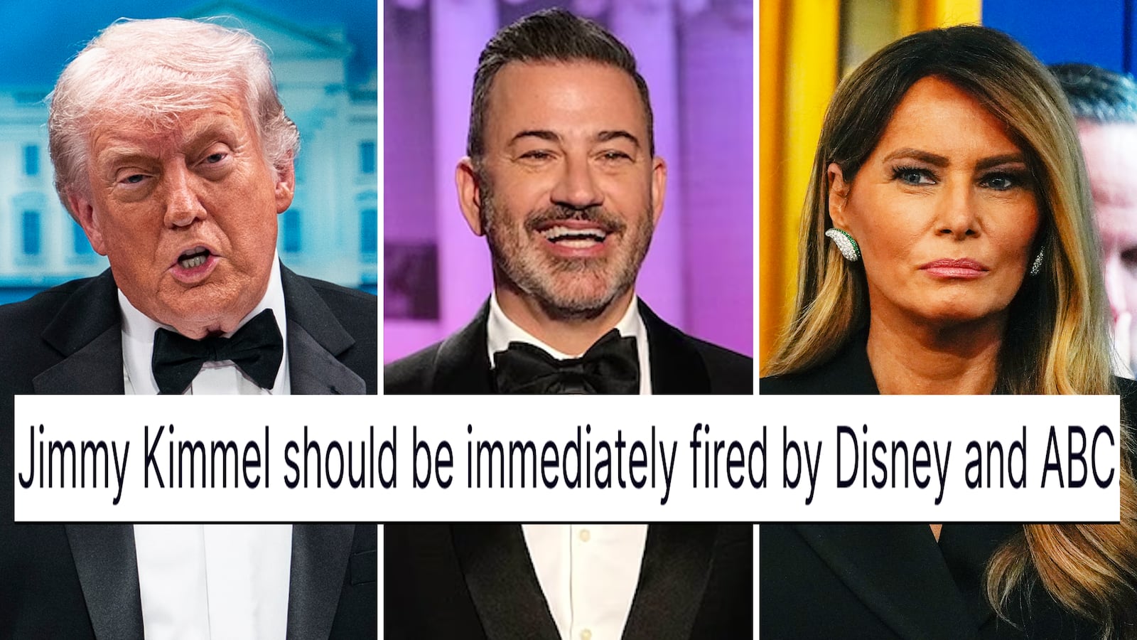 Donald Trump, Jimmy Kimmel, Melania Trump