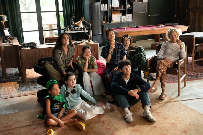 Natalie Martinez, Highdee Kuan, Brittany Ishibashi, Oona Yaffe, Holland Taylor, Noah Carganilla, Ella Grace Helton and Nolan Almeida in "Brothers,"