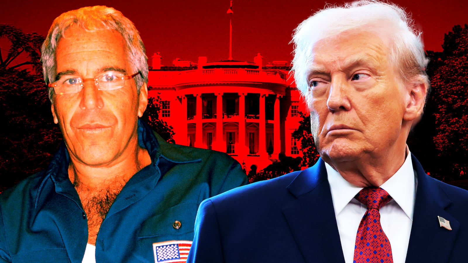 Donald Trump, Jeffrey Epstein photo illustration