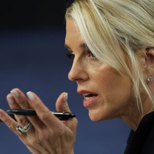 WASHINGTON, DC - OCTOBER 07: U.S. Attorney General Pam Bondi testifies before the Senate Judiciary Committee in the Hart Senate Office Building on Capitol Hill on October 07, 2025 in Washington, DC. Bondi is expected to face criticism from Democrats on the Justice Department’s targeting of President Trump’s political opponents, including the recent indictment of former FBI Director James Comey.