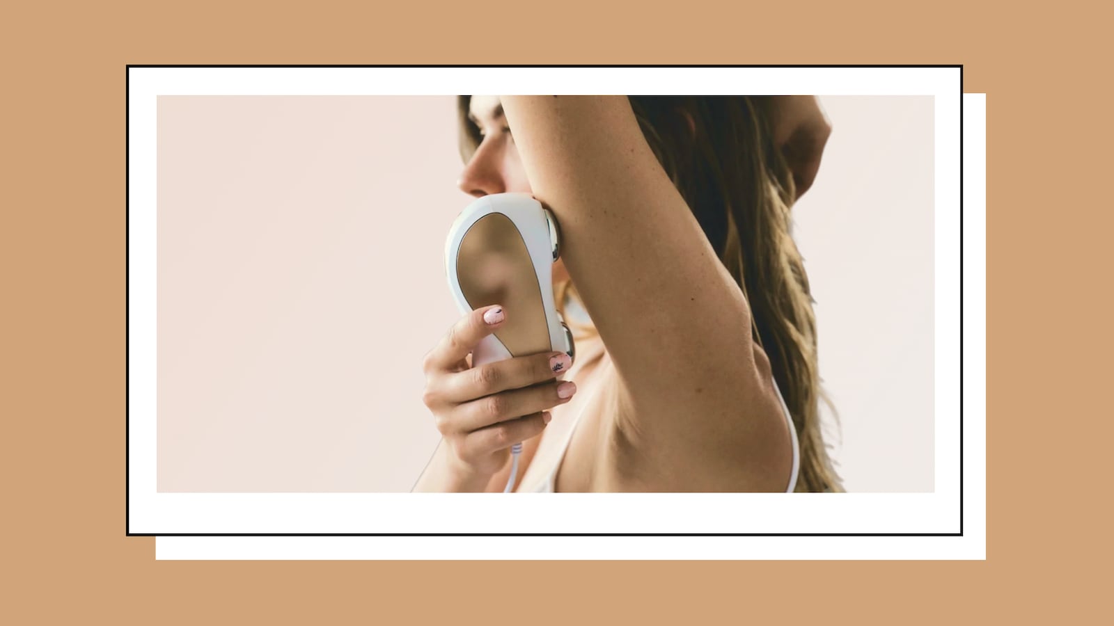 Woman using Sensifirm Anti-Cellulite Skin Tightening.