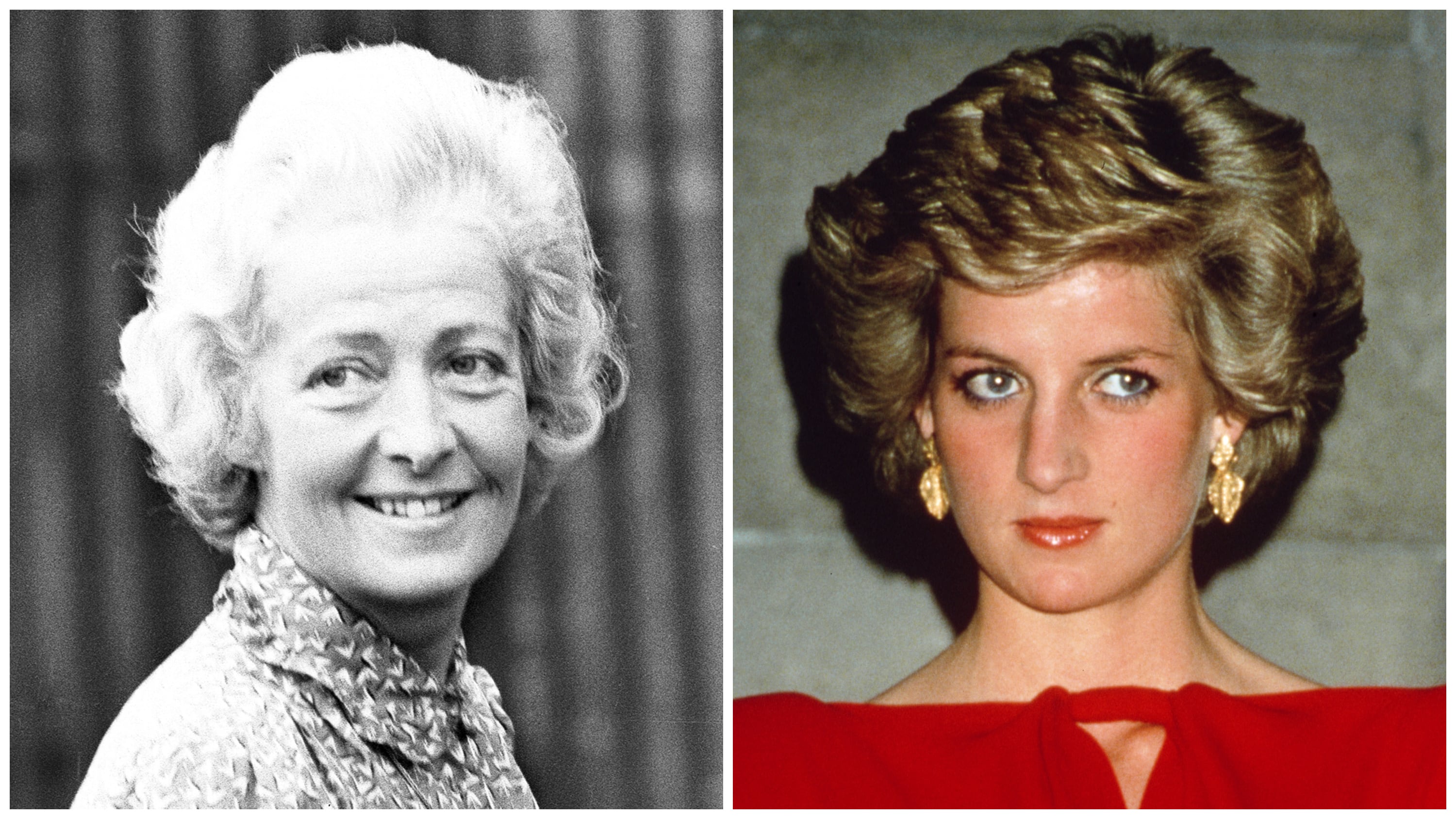 Frances Shand Kydd in 1982 and Princess Diana in 1988.