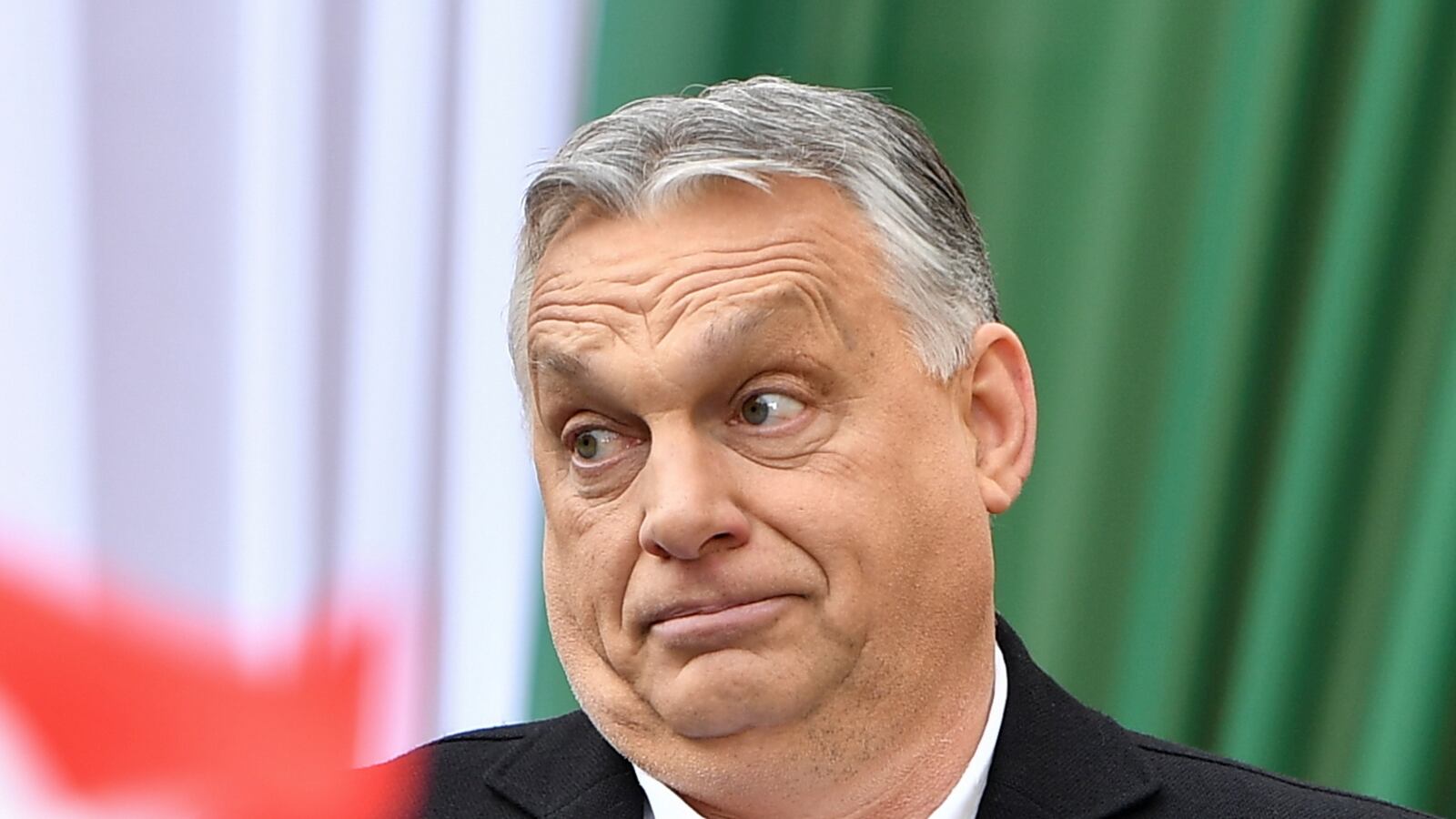 Hungarian Prime Minister Viktor Orban reacts during the closing rally of his electoral campaign in Szekesfehervar, Hungary, April 1, 2022.
