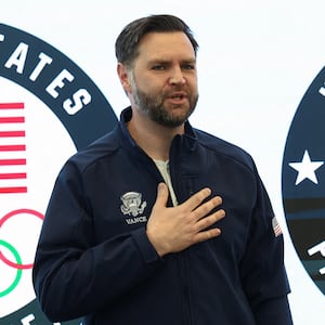 US Vice President JD Vance delivers a speech at the Team USA Welcome Experience ahead of the Milano Cortina 2026 Winter Olympic Games in Milan on February 5, 2026.