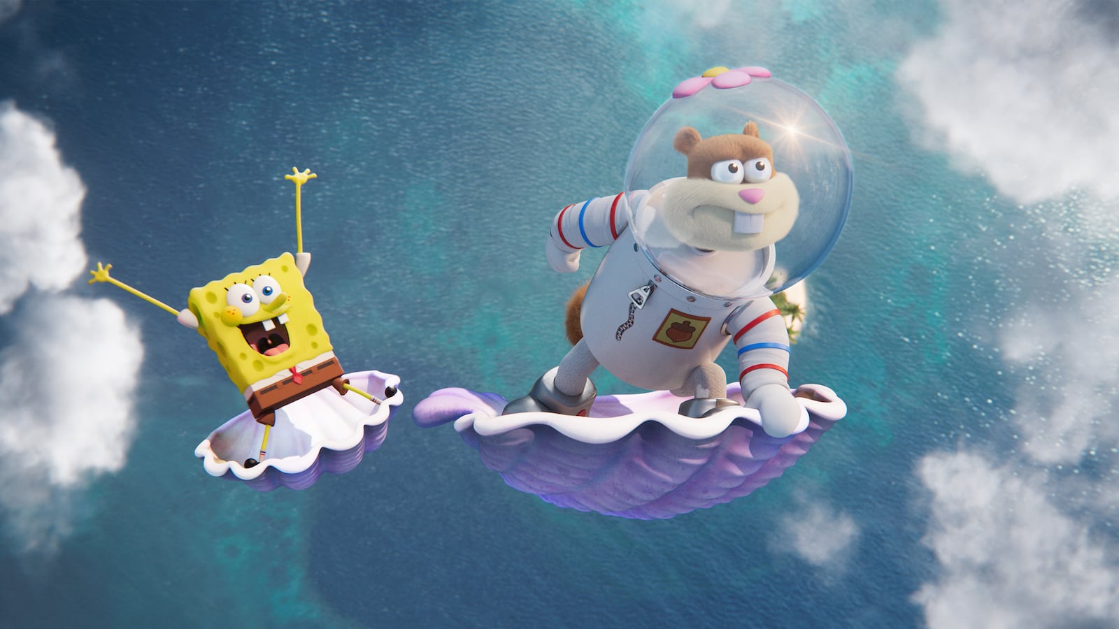 SpongeBob SquarePants and Sandy Cheeks.