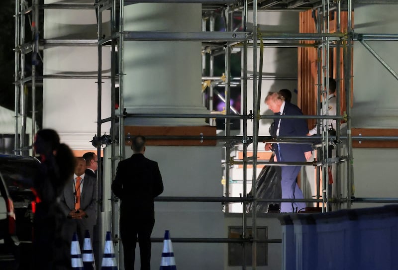 Trump exiting White House