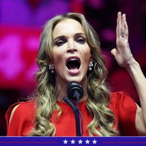 Megyn Kelly speaks during a rally for U.S. President-elect Donald Trump, the day before he is scheduled to be inaugurated for a second term, in Washington, U.S., January 19, 2025. REUTERS/Evelyn Hockstein
