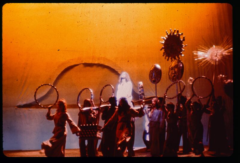 scene from "Jesus Christ superstar," showing at the Mark Hellinger Theater in New York City.