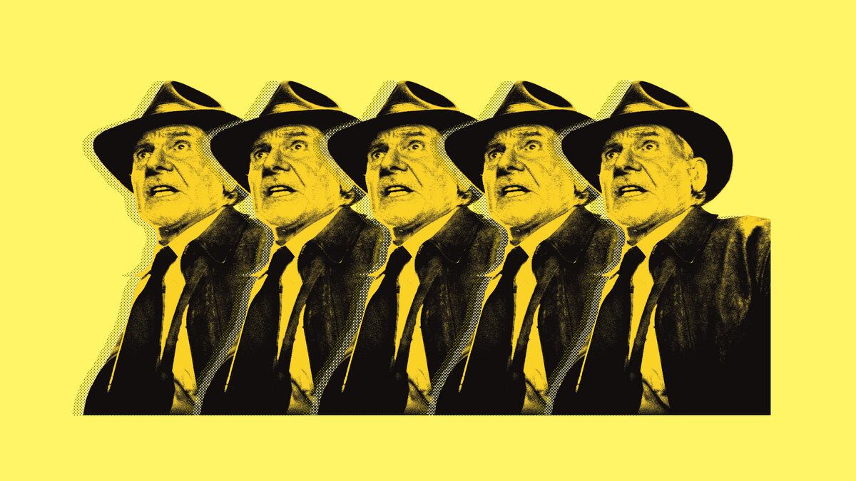 A photo illustration of Indiana Jones