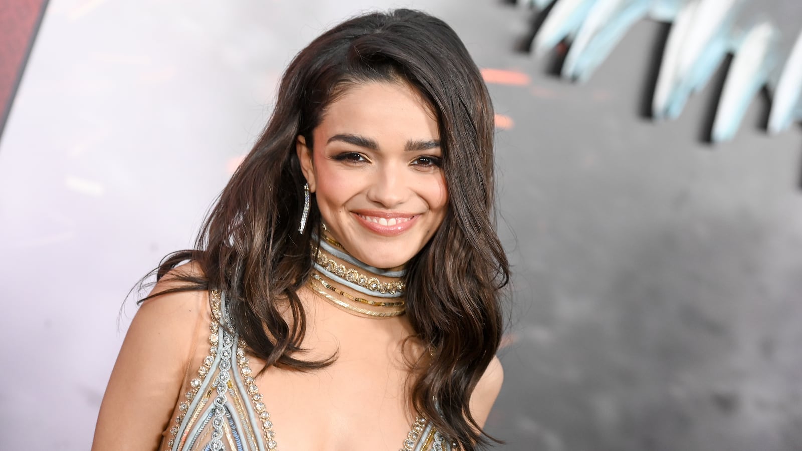 Rachel Zegler at the premiere of "Shazam! Fury of the Gods"