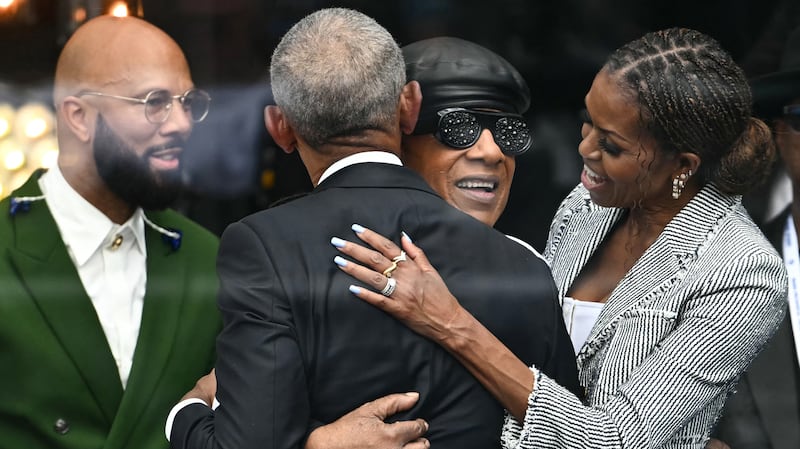 Stevie Wonder and Obamas