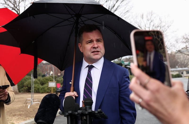 A reporter films with her phone as U.S. Federal Housing Finance Agency Director Bill Pulte speaks at the White House in Washington, D.C., U.S., January 9, 2026.  REUTERS/Kevin Lamarque