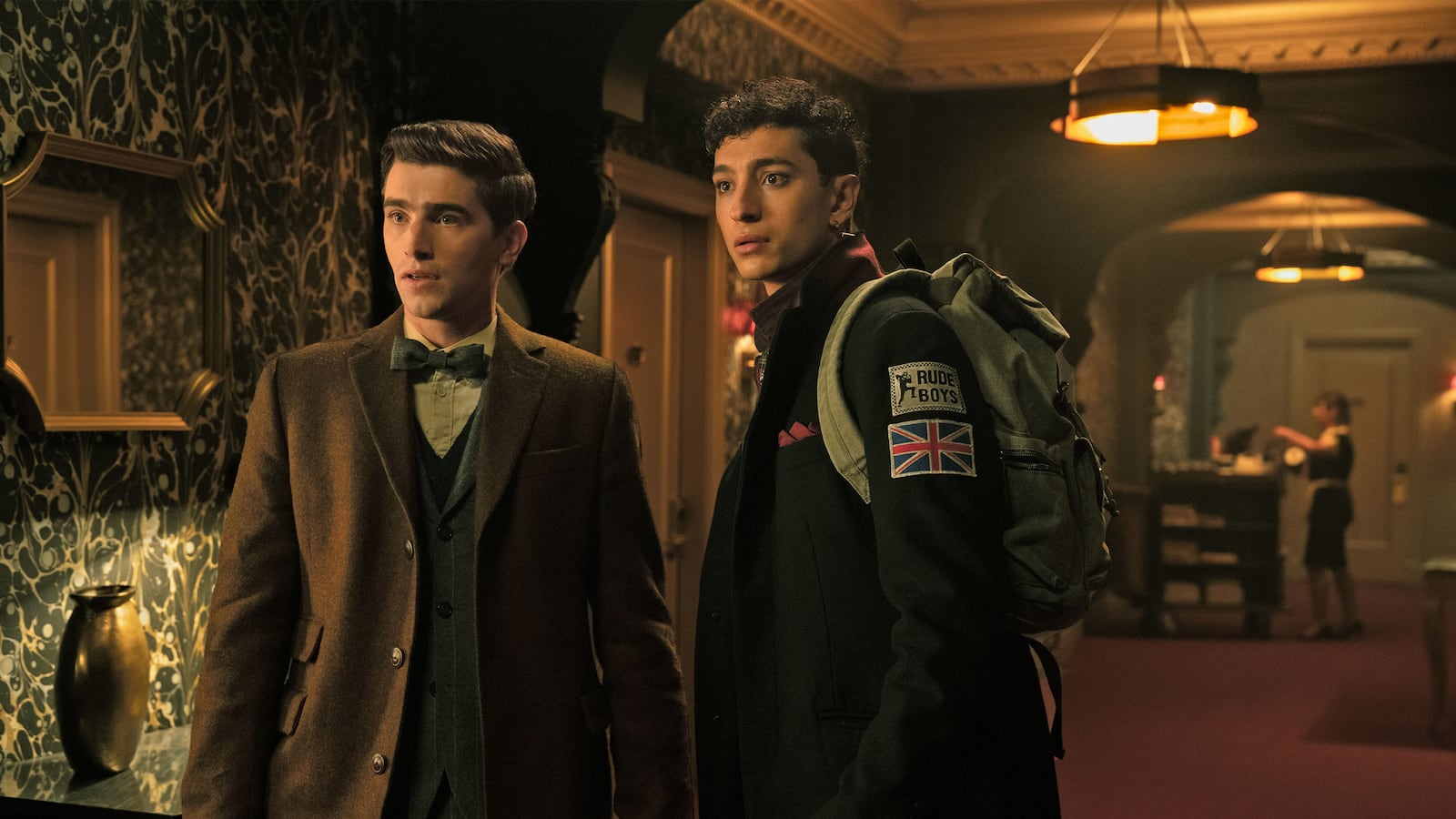 George Rexstrew and Jayden Revri in Dead Boy Detectives