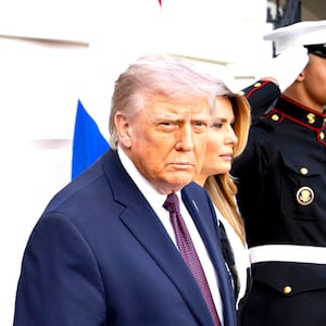 President Donald Trump of The United States and First Lady Melanie Trump