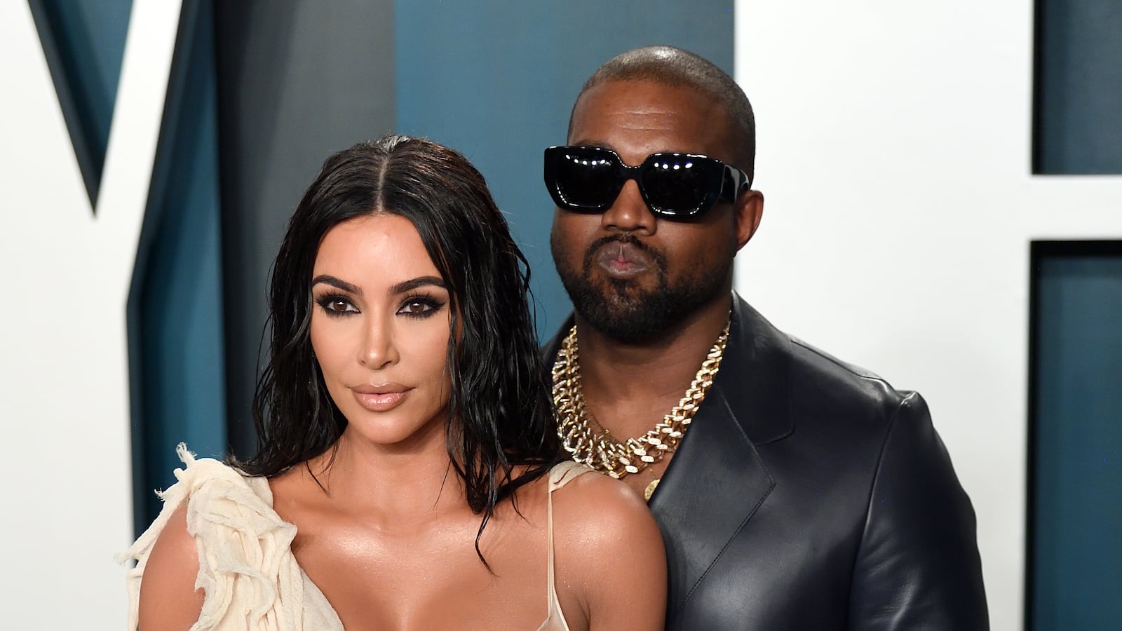 BEVERLY HILLS, CALIFORNIA - FEBRUARY 09: Kim Kardashian and Kanye West attend the 2020 Vanity Fair Oscar Party hosted by Radhika Jones at Wallis Annenberg Center for the Performing Arts on February 09, 2020 in Beverly Hills, California.
