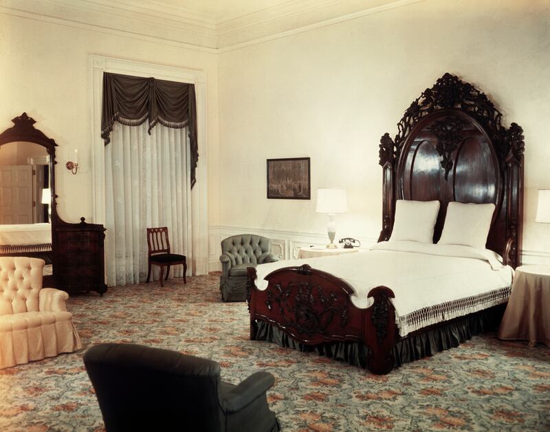 The White House, interiors- President Lincoln's Bedroom in 1952.