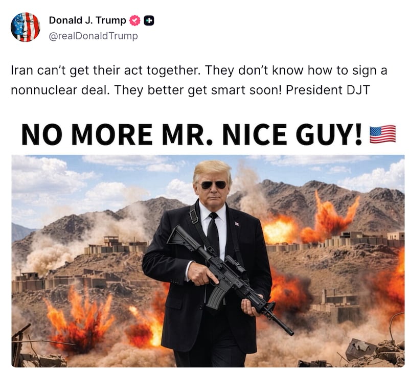 Donald Trump's Truth Social post.