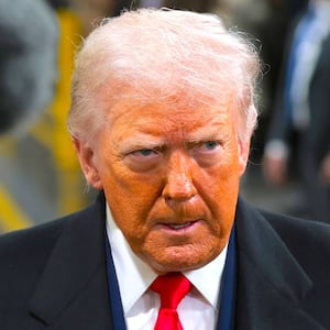 President Donald Trump tours the assembly line at the Ford River Rouge Complex on January 13, 2026 in Dearborn, Michigan.