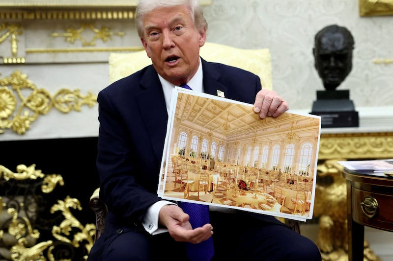 Trump has regularly promoted renderings of the ballroom, the cost of which has repeatedly gone up since its inception.