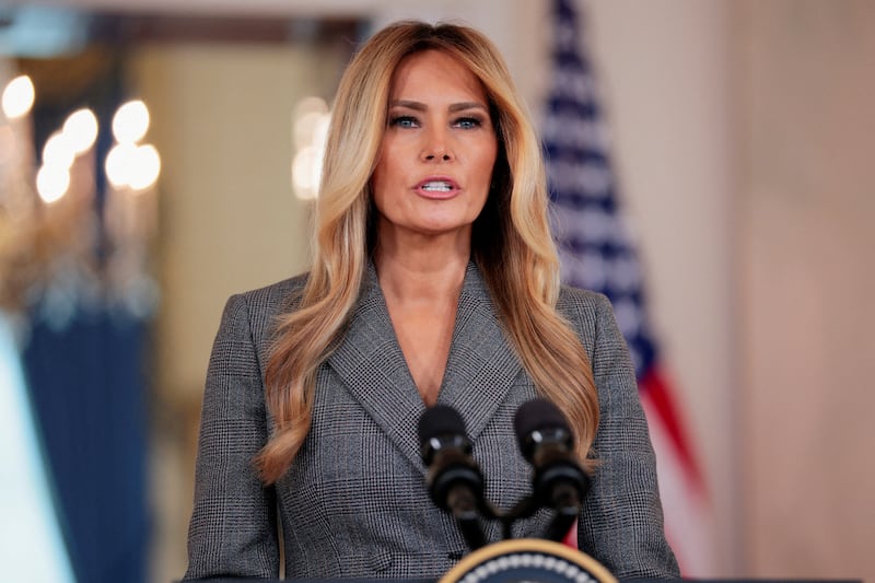 First Lady Melania Trump said in a spoken statement from the White House that she was never friends with pedophile Jeffrey Epstein and blasted what she called "lies."