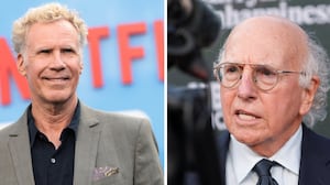 Will Ferrell (left) and Larry David (right).