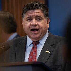 CHICAGO, ILLINOIS - OCTOBER 06: Illinois Gov. JB Pritzker speaks at a news conference October 06, 2025 in Chicago, Illinois. Pritzker, Chicago Mayor Brandon Johnson and other political leaders addressed President Donald Trump's threat to deploy the National Guard to the city. Pritzker accused the president of using the troops as political props and of trying to incite violence in the city for political gain. (Photo by Scott Olson/Getty Images)
