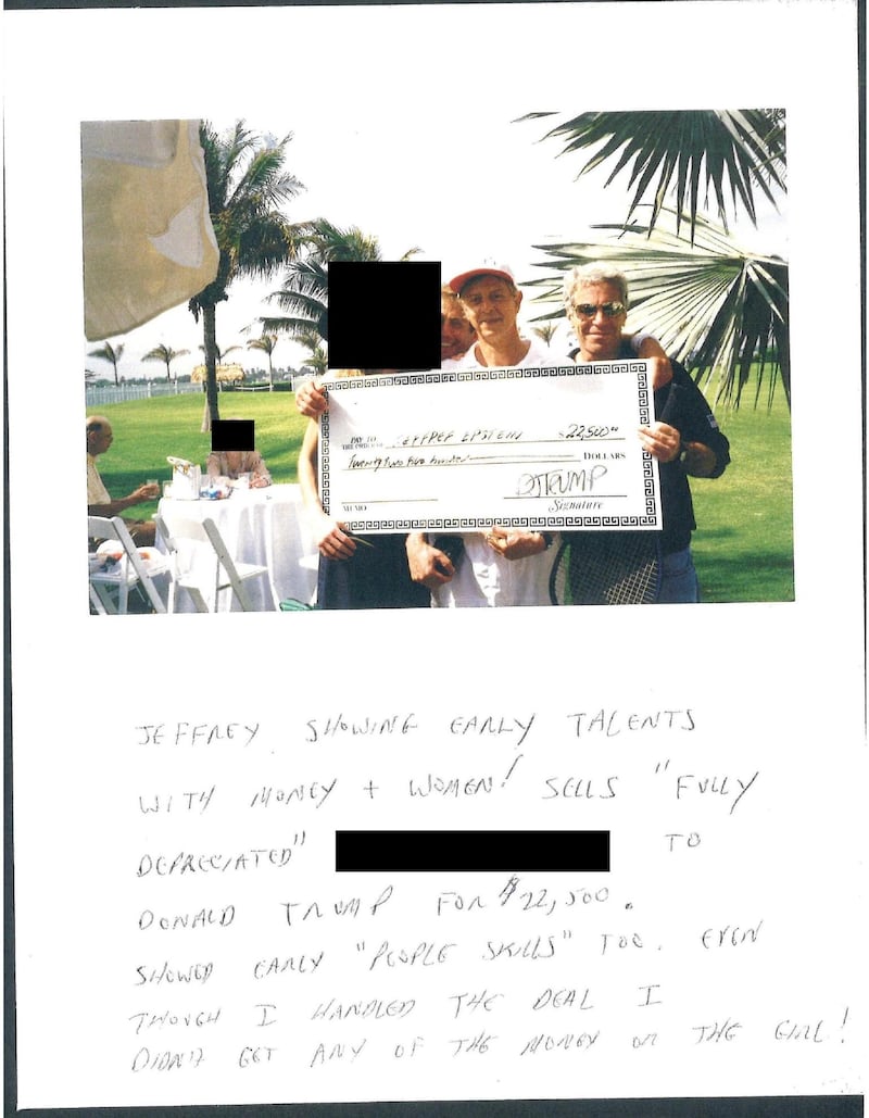 Joel Pashcow's birthday letter for Jeffrey Epstein