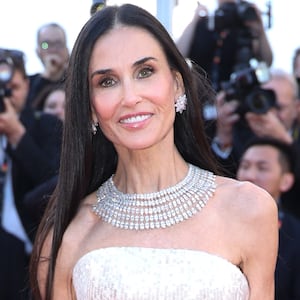 Demi Moore attends the opening ceremony and "La Vénus Electrique" (The Electric Venus) screening during the 79th annual Cannes Film Festival at Palais des Festivals on May 12, 2026, in Cannes, France.