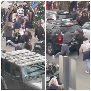 Nantucket Christmas Stroll brawl