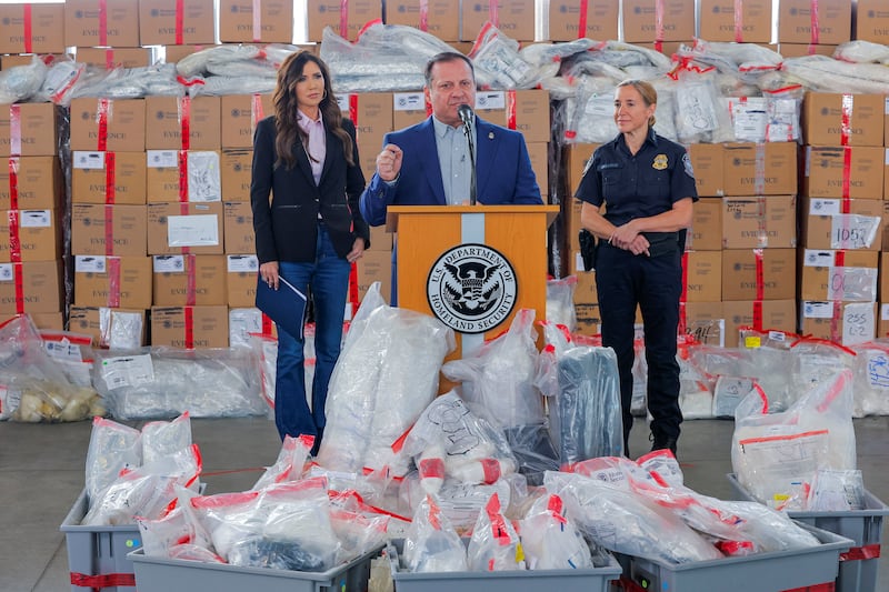 The resignation of Michael Banks, center, means that DHS, ICE, and Border Patrol have each undergone leadership changes within a three-month span.