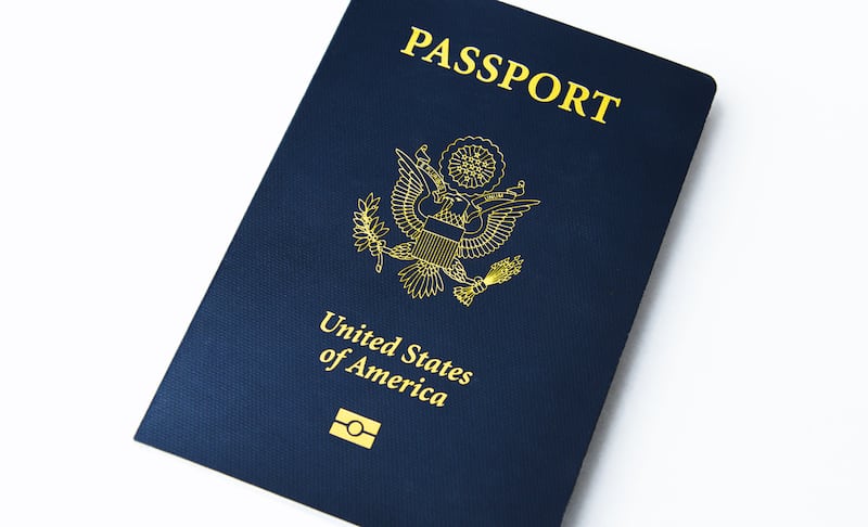 LONDON, ENGLAND - MAY 28: A photo illustration of US passport close up on white background on May 28, 2026 in London, England. (Photo by Peter Dazeley/Getty Images)