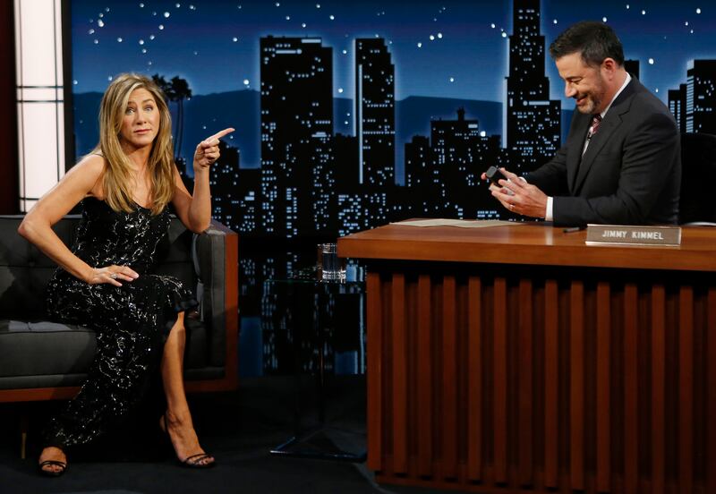 Jimmy Kimmel and Jen Aniston