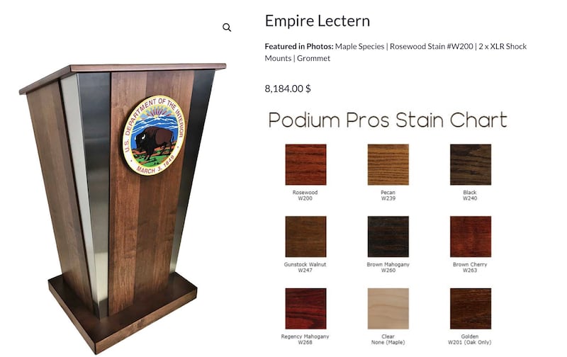 The “Empire Lectern.”