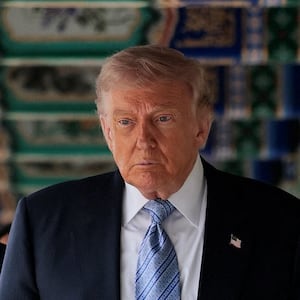 U.S. President Donald Trump participates in a friendship walk