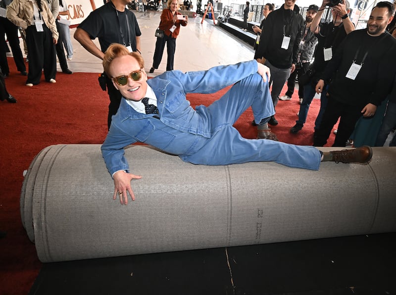 Conan O'Brien at the 98th Oscars arrivals carpet roll out held at Ovation Hollywood on March 11, 2026 in Los Angeles, California.