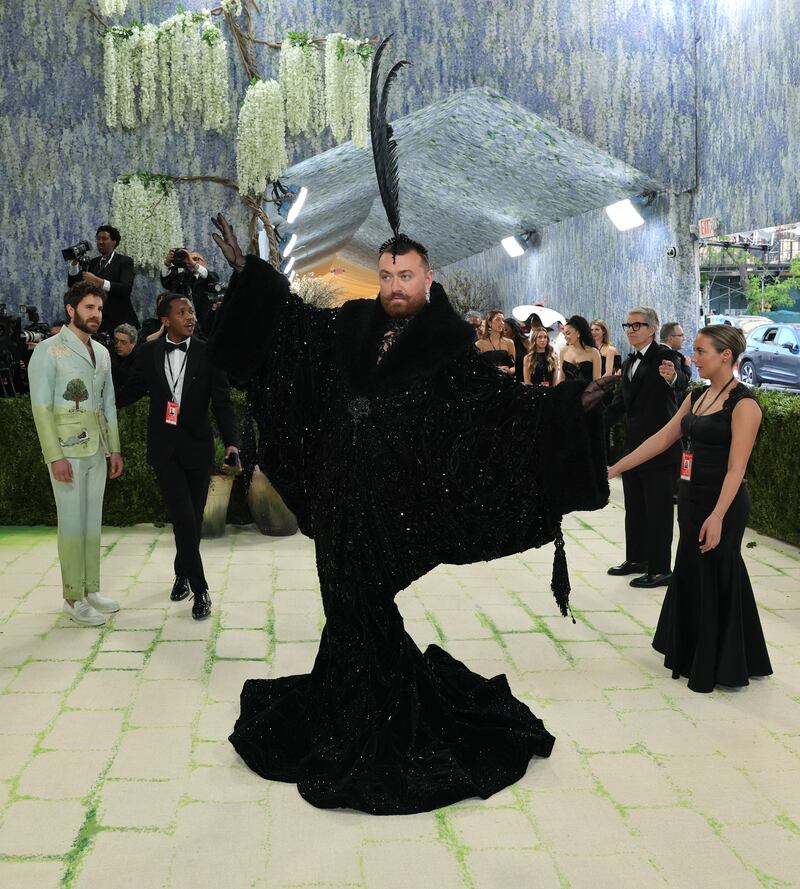 Sam Smith poses during the Met Gala in New York City on May 4, 2026.
