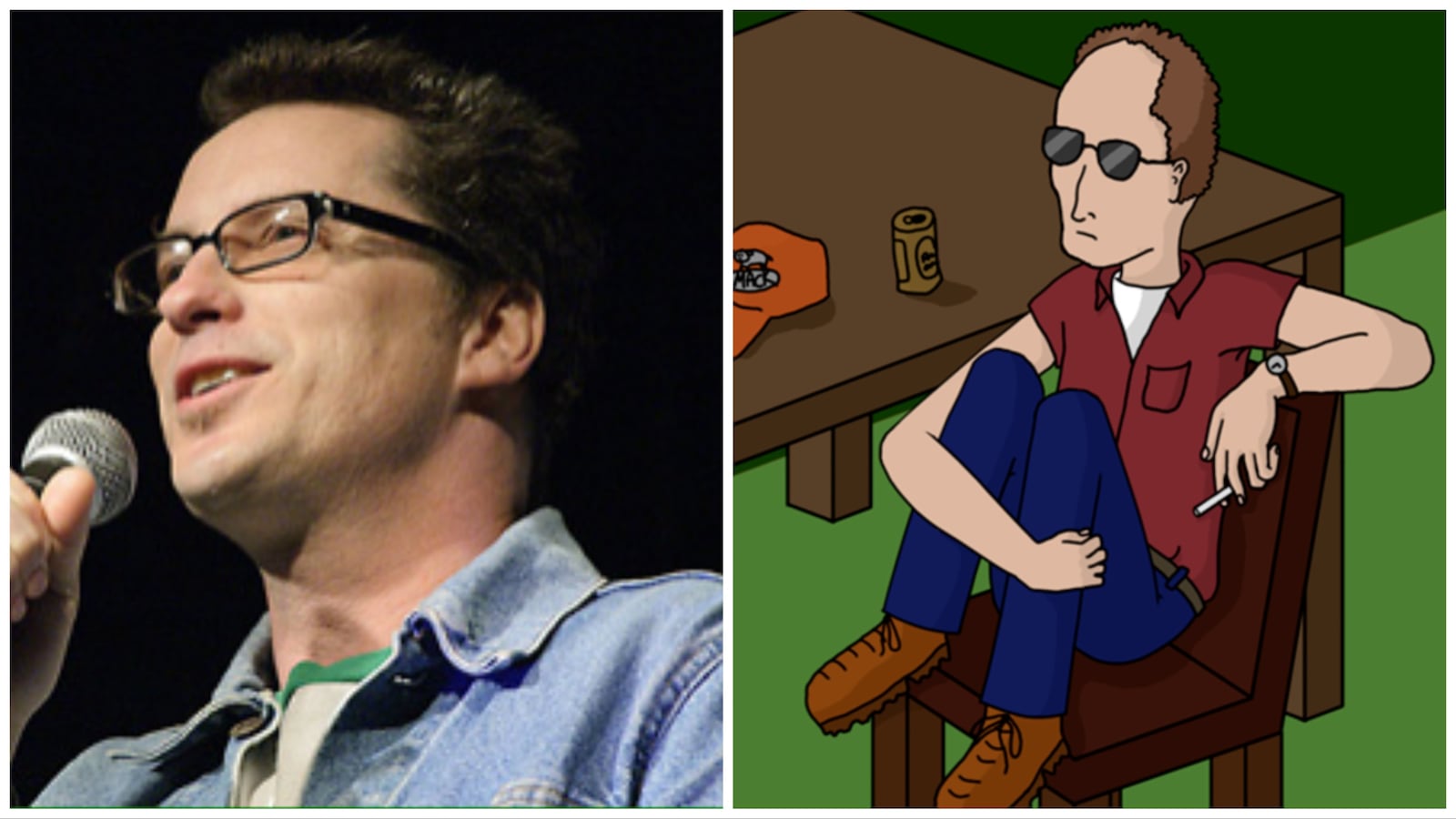 Actor Johnny Hardwick (left) voiced the character Dale Gribble (right) on the show ‘King of the Hill’.