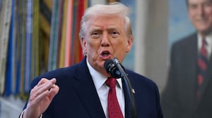 President Donald Trump went on a rant about immigrants and announced he was signing an order to classify fentanyl a weapon of mass destruction during his Oval Office event on December 15.