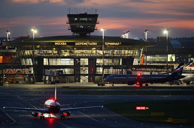FILE PHOTO: Planes on a tarmac at Sheremetyevo International Airport outside Moscow, Russia July 19, 2026. REUTERS/Marina Lystseva/File Photo