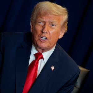 President Donald Trump speaks during a meeting at the 80th session of the UN’s General Assembly (UNGA) at the United Nations headquarters on September 23, 2025 in New York City.