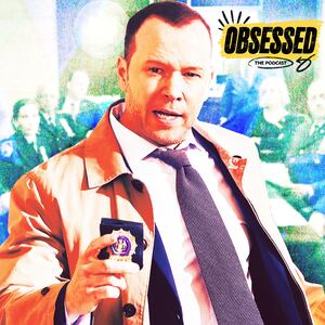 A photo illustration of Donnie Wahlberg on Blue Bloods for the Obsessed podcast.