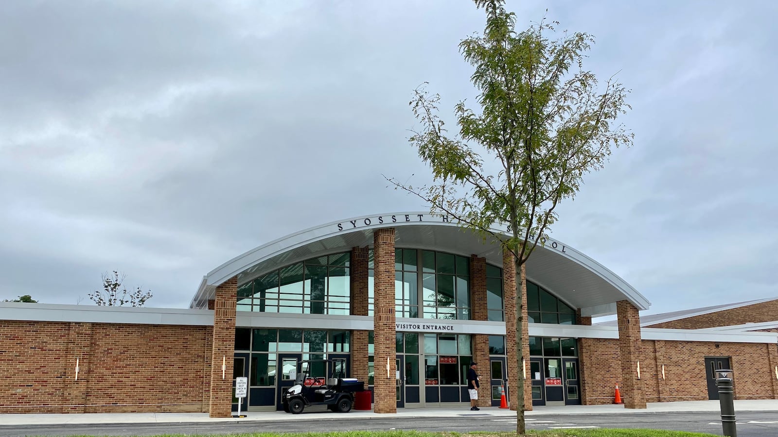 Syosset High School in Syosset, Long Island, New York, on Aug. 29, 2021.