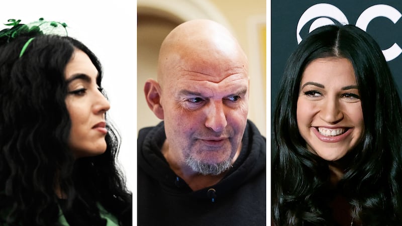 Gisele Fetterman, John Fetterman and Katie Miller