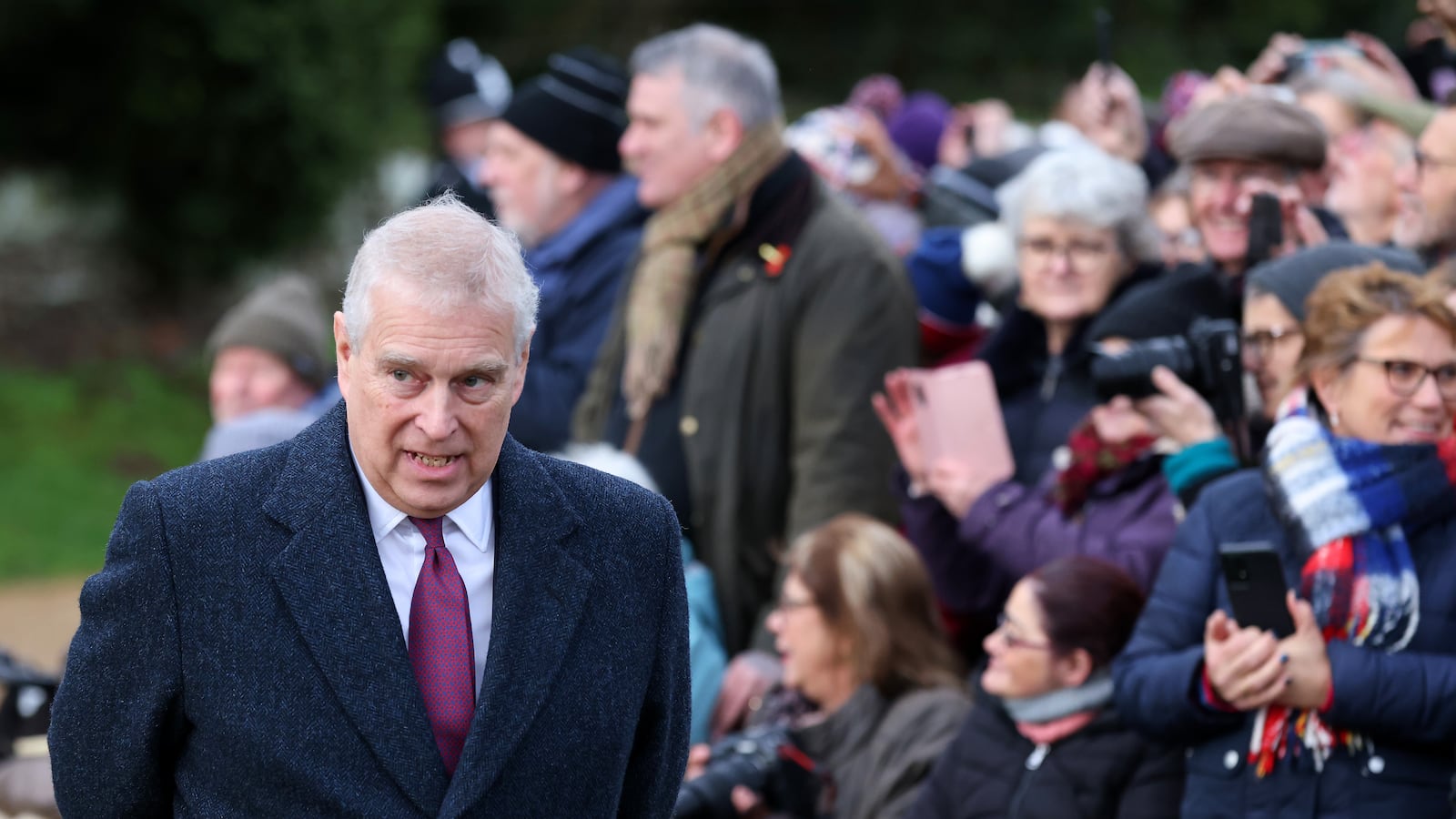 Prince Andrew, Duke of York, attends the Christmas Day service at St Mary Magdalene Church on December 25, 2022 in Sandringham, Norfolk. King Charles III ascended to the throne on September 8, 2022, with his coronation set for May 6, 2023.