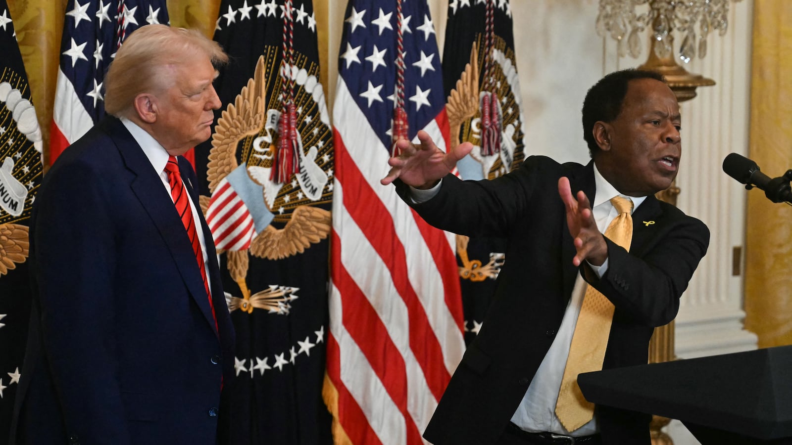 Donald Trump and Leo Terrell.