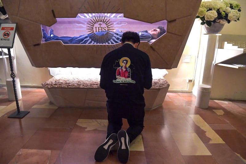 Acutis, whose entombed body lies in the town of Assisi, was nicknamed “God’s Influencer” for his use of technology to spread his Catholic faith.