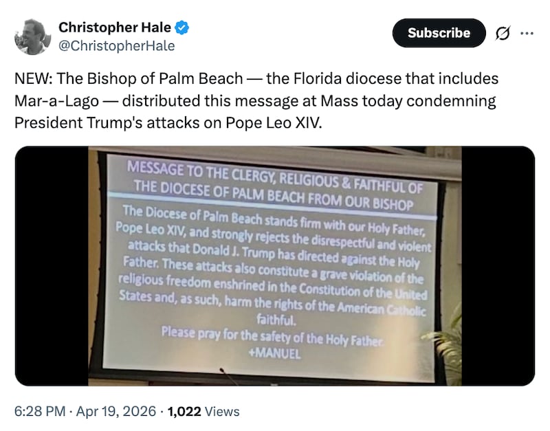 trump diocese of palm beach