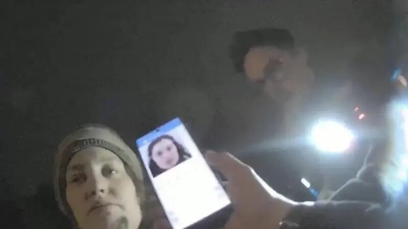 Police footage of Constance Marten's arrest.